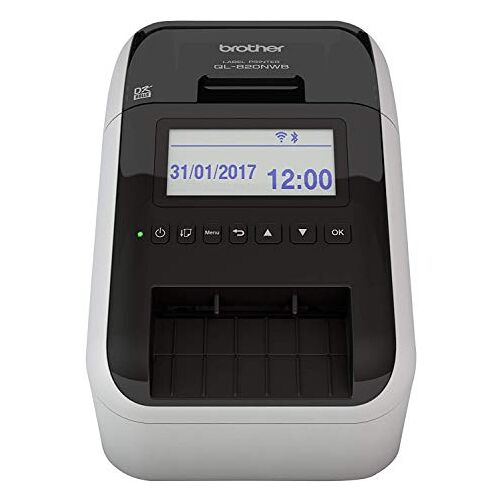 Brother Ql820Nwbua1 2-Kleuren Labelprinter Met Wi-Fi, Bekabelde Netwerkaansluiting, Bluetooth, Airprint En Lcd Scherm