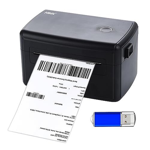 Amgei draadloze printer thermische printer BT printer Desktop Draadloze Verzending Label Printer Direct Thermisch Afdrukken BT+USB Bedrade Verbinding All in One Label Maker Ondersteuning 1D 2D Barcode