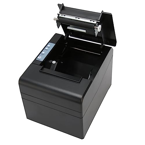 jerss Bonprinter 80mm High Speed ​​​​USB Thermische Bonprinter Multi Mode Keuken Verstelbaar (EU-stekker)