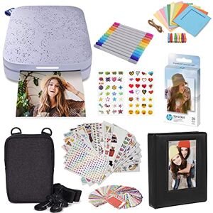 HP Tandwiel Draagbare 2x3 inch Instant Foto Printer (Paars) Startersbundel HP Tandwiel Draagbare 2x3 inch Instant Foto Printer (Paars) Startersbundel