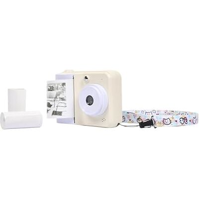 Be Mix HT0211 Mini Blinky Thermische Printer met Ingebouwde Camera Compact LCD Scherm Eenvoudig in Gebruik Perfect voor Creatieve Hobby's Zwart en Wit Inclusief 3 Papierrollen Be Mix HT0211 Mini Blinky Thermische Printer met Ingebouwde Camera Compact LCD Scherm Eenvoudig in Gebruik Perfect voor Creatieve Hobby's Zwart en Wit Inclusief 3 Papierrollen