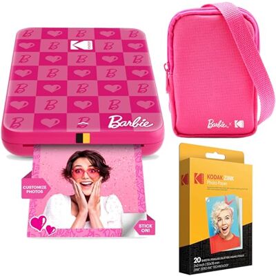 Kodak x Barbie Step Slim Draadloze Directe Draagbare Foto-afdrukker Barbie Starter Bundel (Iconische Stijl) + Barbie Deluxe Cameratas + Zink-papier (20 Vellen) Kodak x Barbie Step Slim Draadloze Directe Draagbare Foto-afdrukker Barbie Starter Bundel (Iconische Stijl) + Barbie Deluxe Cameratas + Zink-papier (20 Vellen)