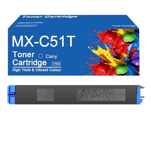 RIOMAN MX-C51T Tonercartridge Compatibel Voor Sharp MX-C51TB MX-C51TC MX-C51TM MX-C51TY Tonercartridges Werk Voor Sharp MX-C507P Printer 1 Cyan