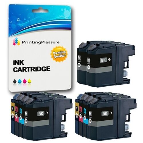 Printing Pleasure 10 (2 Sets + 2 Zwart) Printercartridges Compatibel met DCP-J562DW, MFC-J480DW, MFC-J680DW, MFC-J880DW   LC-221