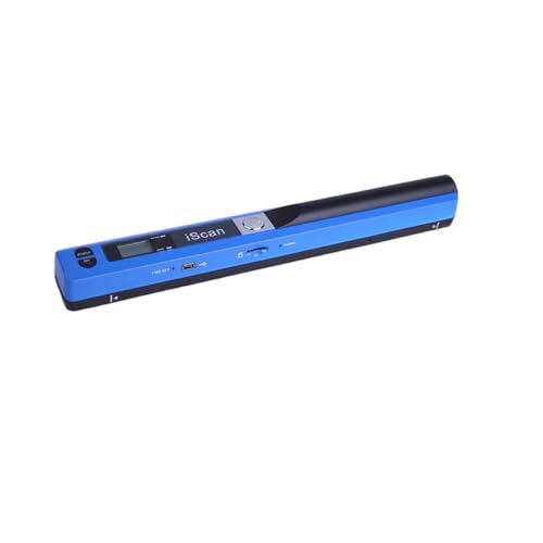 Winait Document Scanner Draagbare Scanner A4 Boek Scanner, Handheld Stick Scanner, 900 DPI, JPG/PDF-formaten, zakelijke documenten/bonnen/boeken/foto's (blauw)