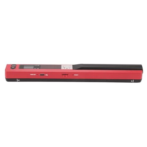 Jeanoko Mobiele Documentscanner, Mobiele Fotoscanner ABS, Draagbaar voor Bankieren (Rood)