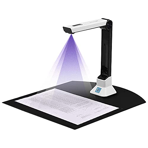 Zunedhys Documentencamera voor leraren, draagbare USB-documentscanner met ondersteuning voor A4 HD 8MP camera fotoscanner