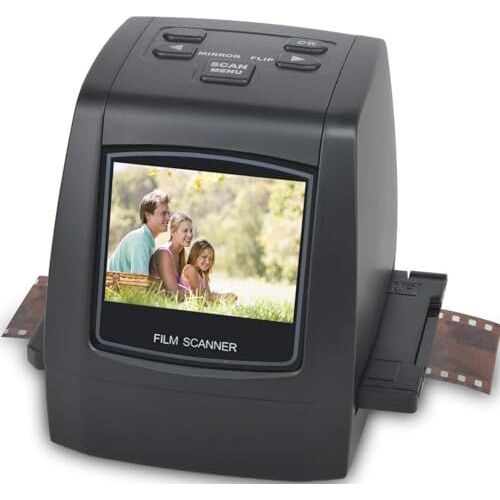 DigitConvert Digitale filmscanner, zelfstandige diascanner en negatieve scanner converteert negatieve en filmdia's van 35 mm, 126, 110, Super 8 en 8 mm in JPEG-afbeeldingen, 2,4 inch lcd-display