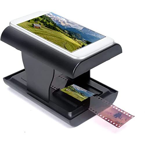 SYH&AQYE Mobiele Filmdiascanner, FILM Naar JPEG Converteert 35 Mm Dia- En Negatiefscanner, LED-achtergrondverlichting Fotoscanner, Gratis Scanbewerkings-app voor Smartphone