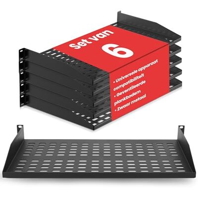 Pyle 19-Inch 1U Server Rack Rek 6 Stuks Geventileerde Metaalplanken voor Optimale Luchtstroom, Wand- of Rack-Monteerbaar, Ondersteunt tot 110 lbs, 17 x 10’’ Rekplaat voor Kasten, Computer Pyle 19-Inch 1U Server Rack Rek 6 Stuks Geventileerde Metaalplanken voor Optimale Luchtstroom, Wand- of Rack-Monteerbaar, Ondersteunt tot 110 lbs, 17 x 10’’ Rekplaat voor Kasten, Computer