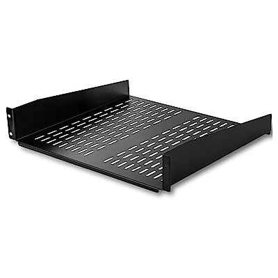 StarTech .com 2U Server Rack Schap Universele Geventileerde Rack Mount Cantilever Shelf voor 19" Netwerk Kast & Apparatuur Heavy Duty Staal Capaciteit 23kg Diepte 40cm (16”) Zwart (CABSHELFV) StarTech .com 2U Server Rack Schap Universele Geventileerde Rack Mount Cantilever Shelf voor 19" Netwerk Kast & Apparatuur Heavy Duty Staal Capaciteit 23kg Diepte 40cm (16”) Zwart (CABSHELFV)