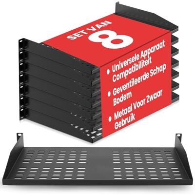Pyle Server Rack Shelf – 8 Geventileerde Metalen Planken, Muur- of Rack-monteerbaar, Ondersteunt tot 50 kg, 43 x 25 cm Tray voor Cabinets, Computers & Netwerkapparatuur, 48,26 cm 1U Pyle Server Rack Shelf – 8 Geventileerde Metalen Planken, Muur- of Rack-monteerbaar, Ondersteunt tot 50 kg, 43 x 25 cm Tray voor Cabinets, Computers & Netwerkapparatuur, 48,26 cm 1U