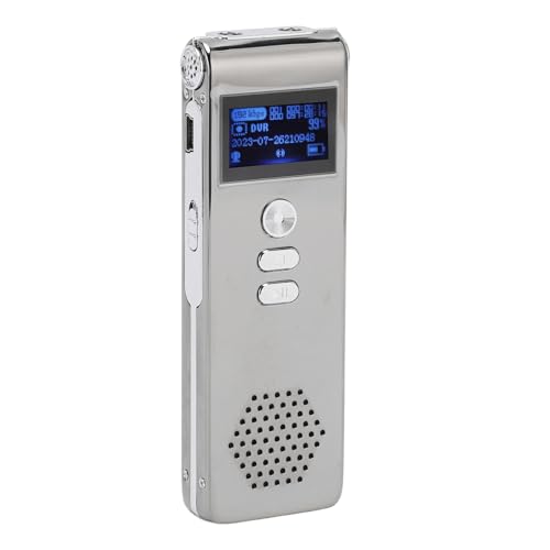 GOWENIC Voicerecorder, 4GB 8GB 16GB 32GB Digitale Voicerecorder voor Lezingen, Vergaderingen, Draagbare Voicerecorder met Dubbele Microfoon, Ondersteunt Wachtwoord, met Oortelefoon, (32G)