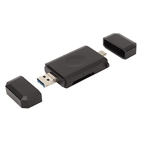 Mrisata Kaartlezer Veilige Digitale Kaartlezer Microkaartlezer Opslagkaartlezer Kaartlezer 3 in 1 USB C-ondersteuning Otg Plug & Play Hoge Snelheid ABS-behuizing Geheugenkaartlezer voor Pc