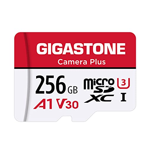 Gigastone 256GB micro SD geheugenkaart. Camera Plus, SDXC UHS-I A1 U3 V30, 100/60 MB/slees- en schrijfsnelheid,, Full HD opname, geschikt voor Nintendo Switch, Compactcamera's, GoPro action cam, micro sd card