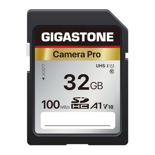 Gigastone Camera Pro 32GB SDHC geheugenkaart met tot 100 MB/sec. voor digitale camera's Canon Sony Nikon Olympus, Full HD video-opnames UHS-I U1 V10 klasse 10