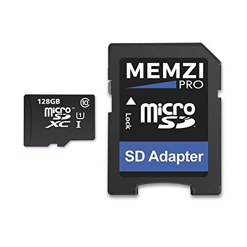 MEMZI PRO 128 GB klasse 10 80 MB/s Micro SDXC geheugenkaart met SD-adapter voor Canon PowerShot N, N2 of IXUS 510 HS, 500 HS digitale camera's