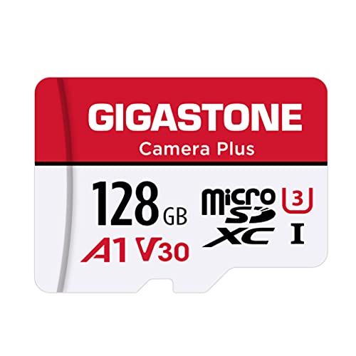 Gigastone 128GB micro SD geheugenkaart, Camera Plus, SDXC UHS-I A1 U3 V30, 100/50 MB/s lees- en schrijfsnelheid, 4K video opname, geschikt voor Nintendo Switch, Compactcamera’s, GoPro action cam, micro sd card