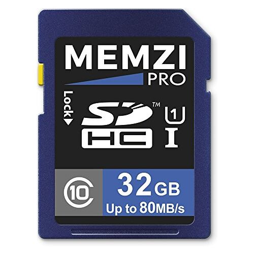 MEMZI PRO 32GB klasse 10 80MB/s SDHC-geheugenkaart voor Canon PowerShot SX280 HS, SX270 HS, SX260 HS, SX240 HS, SX230 HS, SX220 HS, SX60 HS, SX50 HS, SX40 HS digitale camera's