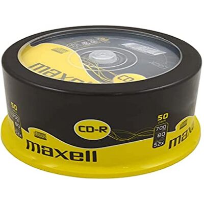 Maxell CD-R 52x Blanco Schijven 700MB Extra Bescherming (50 Disk Pack Spil) Maxell CD-R 52x Blanco Schijven 700MB Extra Bescherming (50 Disk Pack Spil)