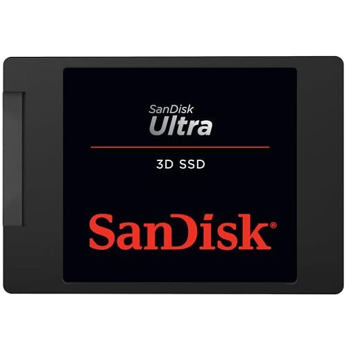 SanDisk Ultra 3D SSD 4 TB (Leessnelheid Tot 560 MB/s, Schrijfsnelheid Tot 520 MB/s, 3D NAND Technologie, NCache 2.0-Technologie) Zwart