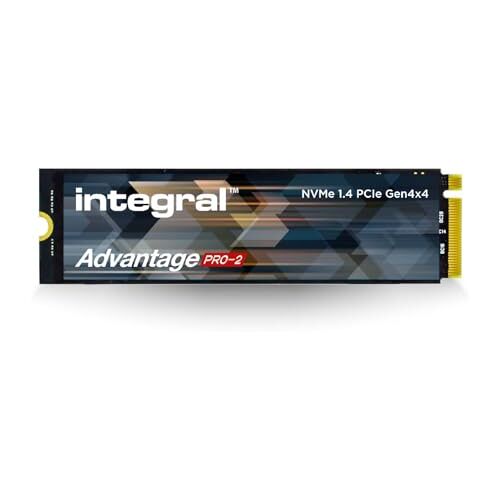 Integral 2TB Advantage Pro-2 M.2 2280 PCIe Gen4 X4 NVMe 1.4 SSD Tot 7300 MB/s lezen en 6400 MB/s schrijven Gamen, video- en fotobewerking, ontwerp, 3D-rendering en meer – Interne Gen4 Solid State