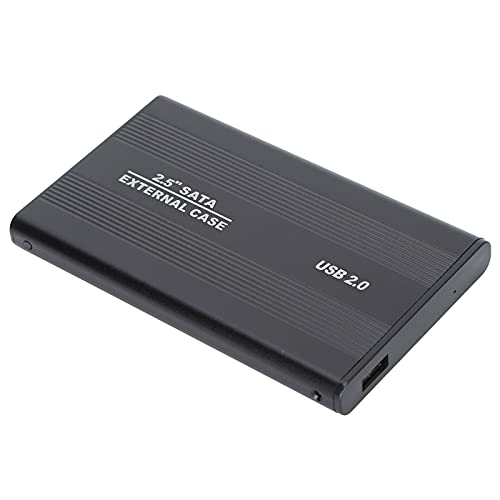 Annadue Draagbare 2.5in 3TB externe harde schijf behuizing, USB2.0 HDD/SSD harde schijf doos voor Laptop/OS X externe gegevensopslag (zwart)