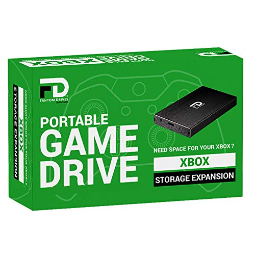 Fantom Drives FD 2TB Xbox draagbare harde schijf USB 3.2 Gen 1-5Gbps Aluminium Zwart Compatibel met Xbox One, Xbox One S, Xbox One X (XB-2TB-PGD)