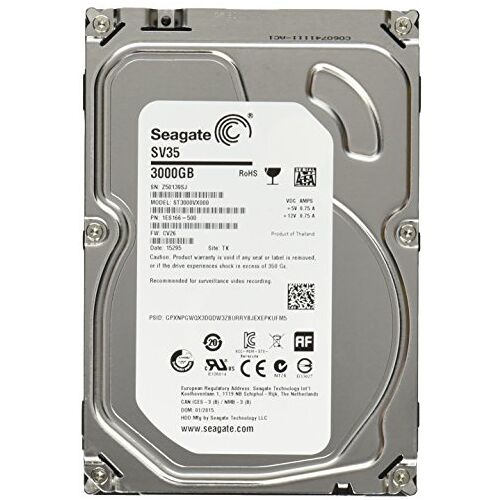 Seagate SV35 3 TB 3,5-inch SATA interne harde schijf voor netwerk aangesloten opslagapparaat zwart