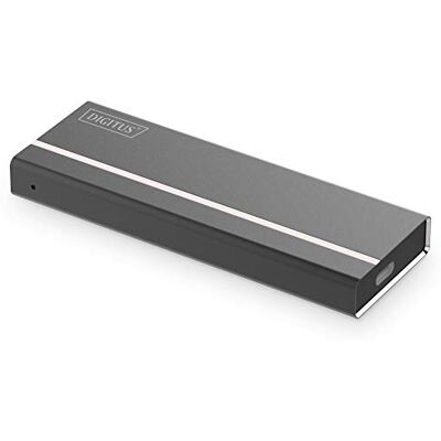 Digitus Externe USB Type C 3.1 SSD-behuizing voor M.2 NVMe SSD's M.2 module type 2280, 2260, 2242, 2230 M/B+M-Key tot 10 Gbit/s incl. USB-C kabel Zwart Digitus Externe USB Type C 3.1 SSD-behuizing voor M.2 NVMe SSD's M.2 module type 2280, 2260, 2242, 2230 M/B+M-Key tot 10 Gbit/s incl. USB-C kabel Zwart
