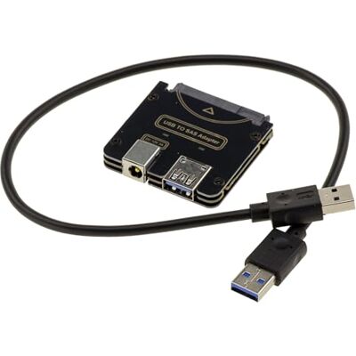 KALEA-INFORMATIQUE Converteradapter voor SAS 2,5 of 3,5 schijf met SFF-8482-connector naar USB3.0 5G, verkocht zonder voeding KALEA-INFORMATIQUE Converteradapter voor SAS 2,5 of 3,5 schijf met SFF-8482-connector naar USB3.0 5G, verkocht zonder voeding