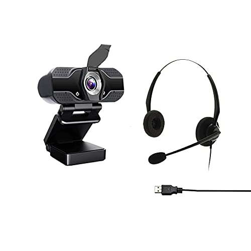 Pro-Ject Instapniveau HD 1080P webcam   Binaurale ruisonderdrukking USB-headset op instapniveau   Bundelpakket   Compatibel met Ruum