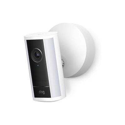 Ring Spotlight Cam Pro (bedraad, nieuwste generatie), Beveiligingscamera voor buiten, Retinal 4K, 10x verbeterde zoom, spotverlichting van 600 lumen, Gratis proefabonnement van 30 dagen Ring Spotlight Cam Pro (bedraad, nieuwste generatie), Beveiligingscamera voor buiten, Retinal 4K, 10x verbeterde zoom, spotverlichting van 600 lumen, Gratis proefabonnement van 30 dagen