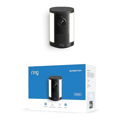Ring Spotlight Camera, op batterij (nieuwste model), Retinal 2K met groothoeklens, 6x verbeterde zoom, bewegingsgeactiveerde spotlights, -proefabonnement van 30 dagen, zwart Ring Spotlight Camera, op batterij (nieuwste model), Retinal 2K met groothoeklens, 6x verbeterde zoom, bewegingsgeactiveerde spotlights, -proefabonnement van 30 dagen, zwart