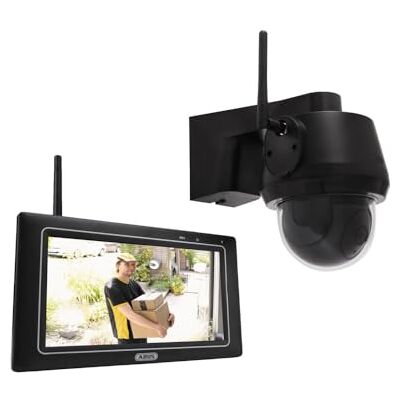 ABUS Beveiligingscamera EasyLook BasicSet PPDF17100 Draadloos 7-inch kleurendisplay, 3 MP, IP66, nachtzicht tot 15 m, bewegingsdetectie, geen abonnement, microSD tot 128 GB ABUS Beveiligingscamera EasyLook BasicSet PPDF17100 Draadloos 7-inch kleurendisplay, 3 MP, IP66, nachtzicht tot 15 m, bewegingsdetectie, geen abonnement, microSD tot 128 GB
