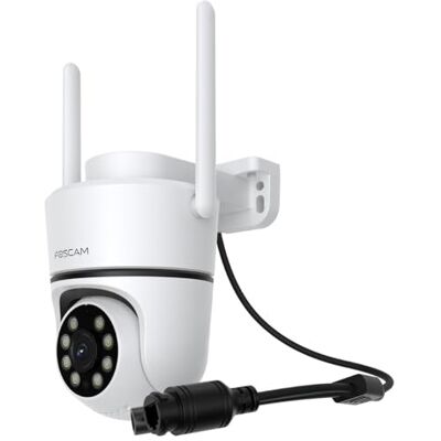 Foscam PD5 3K 5 MP WLAN-bewakingscamera met zwenk- en kantelfunctie en automatische tracking, 2-weg audio, nachtzicht in kleur, IP65 waterdicht Foscam PD5 3K 5 MP WLAN-bewakingscamera met zwenk- en kantelfunctie en automatische tracking, 2-weg audio, nachtzicht in kleur, IP65 waterdicht