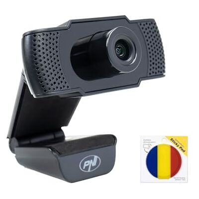 PNI CW1850 Full HD 1080P 2MP webcam-pakket, inclusief USB-kabel, clip-on en kleefpad-vlag PNI CW1850 Full HD 1080P 2MP webcam-pakket, inclusief USB-kabel, clip-on en kleefpad-vlag