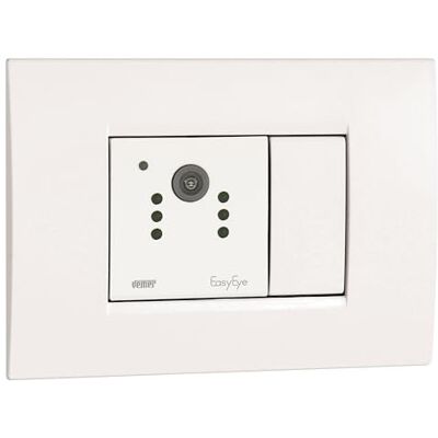 VEMER VE795000 EASYEYE WLAN-camera voor binnen met speciale app, inbouwdoos met 2 modules, Full HD beveiligingscamera en infraroodtechnologie, voeding 230 V, wit VEMER VE795000 EASYEYE WLAN-camera voor binnen met speciale app, inbouwdoos met 2 modules, Full HD beveiligingscamera en infraroodtechnologie, voeding 230 V, wit
