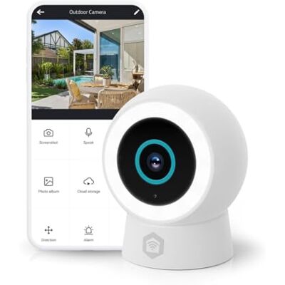 NEDIS Wi-Fi Smart Outdoor Camera, 3MP 1296p, Bewegingssensor, AI Menselijke Detectie, Dimbare Spotlight Full-Colour Nachtzicht, Tweeweg Audio, IP65 Weerbestendig Wit NEDIS Wi-Fi Smart Outdoor Camera, 3MP 1296p, Bewegingssensor, AI Menselijke Detectie, Dimbare Spotlight Full-Colour Nachtzicht, Tweeweg Audio, IP65 Weerbestendig Wit