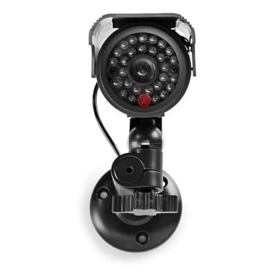 NEDIS dummy beveiligingscamera voor buiten met zonnepaneel bullet IP44 / zwart NEDIS dummy beveiligingscamera voor buiten met zonnepaneel bullet IP44 / zwart