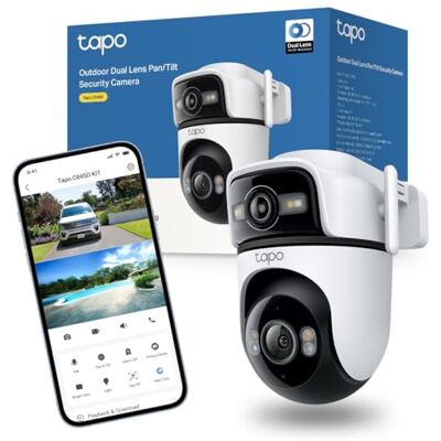 Tapo C545D WLAN-beveiligingscamera voor buiten, 2K, dubbele lens, pan/tilt met intelligente tracking, nachtzicht, KI-detectie van mensen/huisdieren/voertuigen en bidirectionele audio Tapo C545D WLAN-beveiligingscamera voor buiten, 2K, dubbele lens, pan/tilt met intelligente tracking, nachtzicht, KI-detectie van mensen/huisdieren/voertuigen en bidirectionele audio