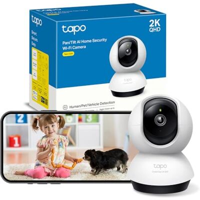 Tapo TP-Link 2K 4MP WLAN-bewakingscamera voor binnen, 360°, IR nachtzicht, bewegingsdetectie, twee-weg audio, compatibel met Alexa en Google Assistant, voor baby's en huisdieren Tapo TP-Link 2K 4MP WLAN-bewakingscamera voor binnen, 360°, IR nachtzicht, bewegingsdetectie, twee-weg audio, compatibel met Alexa en Google Assistant, voor baby's en huisdieren