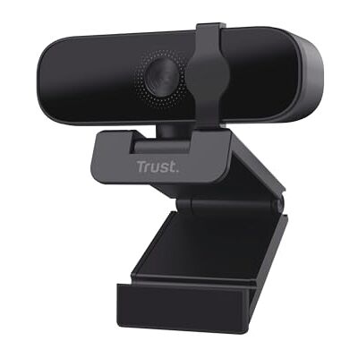 Trust Oran 1080p Webcam Full HD mit Microfoon en Privacy Cover, Zwart Web Camera USB, Vaste Focus 30 FPS, 85% Gerecycled Plastic, Web Cam voor PC Computer Laptop Windows Mac Teams Zoom Trust Oran 1080p Webcam Full HD mit Microfoon en Privacy Cover, Zwart Web Camera USB, Vaste Focus 30 FPS, 85% Gerecycled Plastic, Web Cam voor PC Computer Laptop Windows Mac Teams Zoom