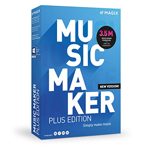 Magix 20_648739 Music Maker Plus Edition (2021) volledige versie, 1 licentie Windows muzieksoftware