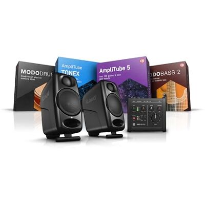 IK Multimedia Portable Guitar Studio Bundle, Includes a pair of iLoud Micro Monitors, an AXE I/O ONE + downloads of AmpliTube 5 + TONEX + MODO BASS 2 + MODO DRUM 1.5 IK Multimedia Portable Guitar Studio Bundle, Includes a pair of iLoud Micro Monitors, an AXE I/O ONE + downloads of AmpliTube 5 + TONEX + MODO BASS 2 + MODO DRUM 1.5