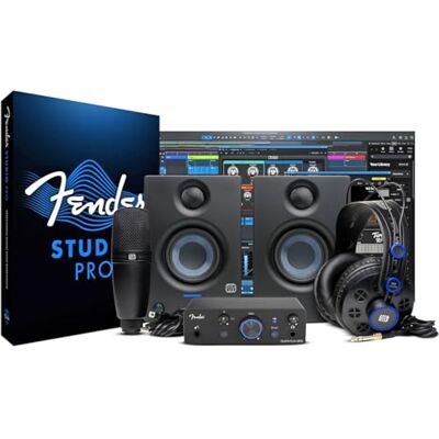 Fender Quantum Complete Home Recording Studio Bundel LT2 & Eris 3.5 USB-C audio-interface, studiomonitoren, Studio Pro software, starterskit voor thuisstudio, complete opnamebundel Fender Quantum Complete Home Recording Studio Bundel LT2 & Eris 3.5 USB-C audio-interface, studiomonitoren, Studio Pro software, starterskit voor thuisstudio, complete opnamebundel