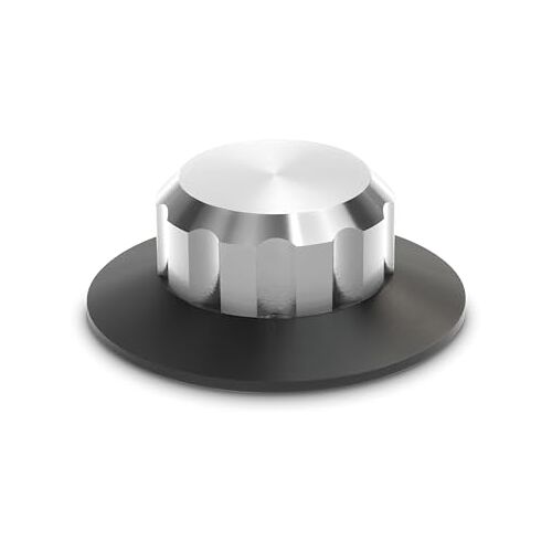 Dynavox Platenklem VC150, klem voor het vastzetten van de plaat voor vinyl platenspeler, van aluminium, zilver