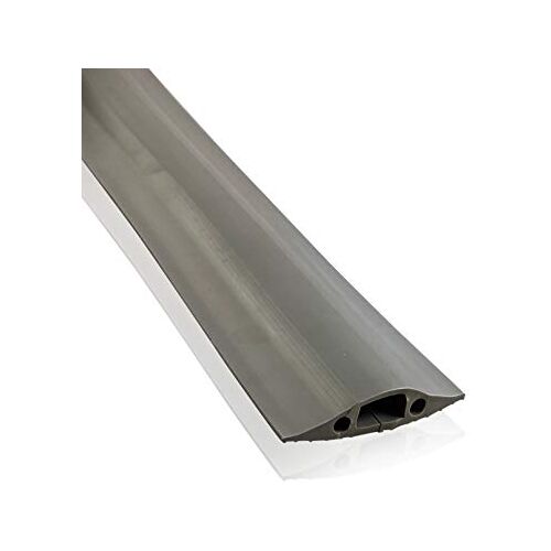 On1shelf ® Medium Duty Floor Cover Protector   Bescherm Voorkom een reisgevaar   Kabelholte 16 mm (B) x 8 mm (H)   Grijs (10M)