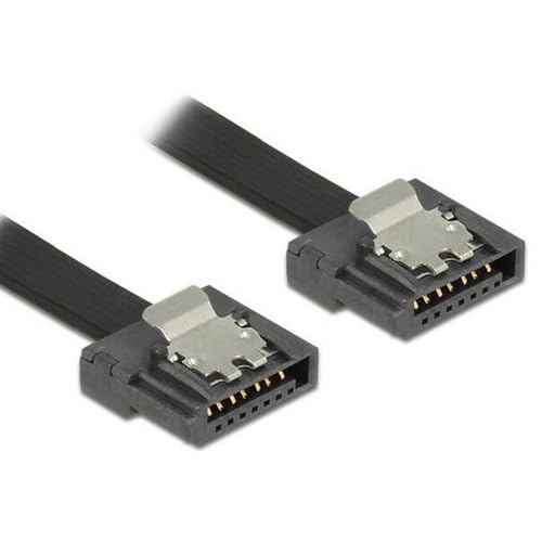 DeLOCK – Kabel SATA III, lengte: 0,3 m, Aansluiting 1: SATA 7-Pin, Aansluiting 2: SATA 7-Pin