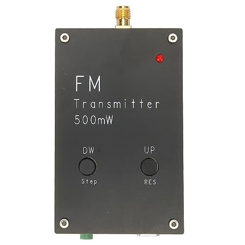 Gugxiom FM-zender Stereozender, 500 MW FM-zender 88‑108 MHz Werkbereik Type C-poort 320 Zenderfrequenties voor Kerkparkeerplaats